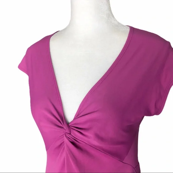 Patagonia v-neck knot Seabrook Bandha purple dress - Picture 3 of 10